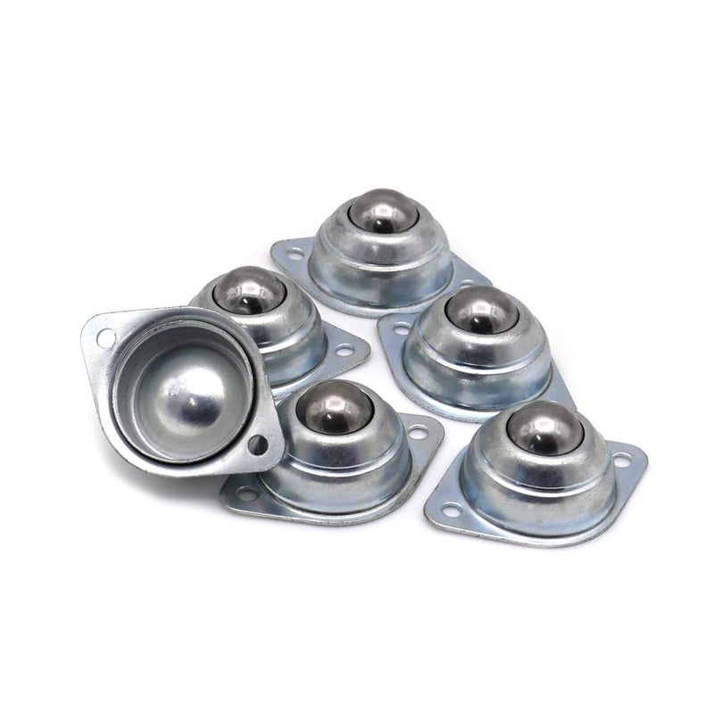 DGQ 5/8" Swivel Ball Caster Roller Transfers Set of 6 Swivel Ball Castor Furniture Trolley Screw Mounted Round Casters - Image 3
